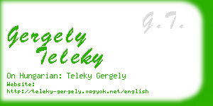 gergely teleky business card